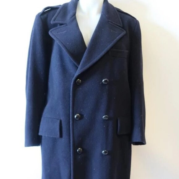 MENS BLOOMINGDALES THE MENS STORE DARK NAVY COAT SZ 42 - Picture 1 of 14